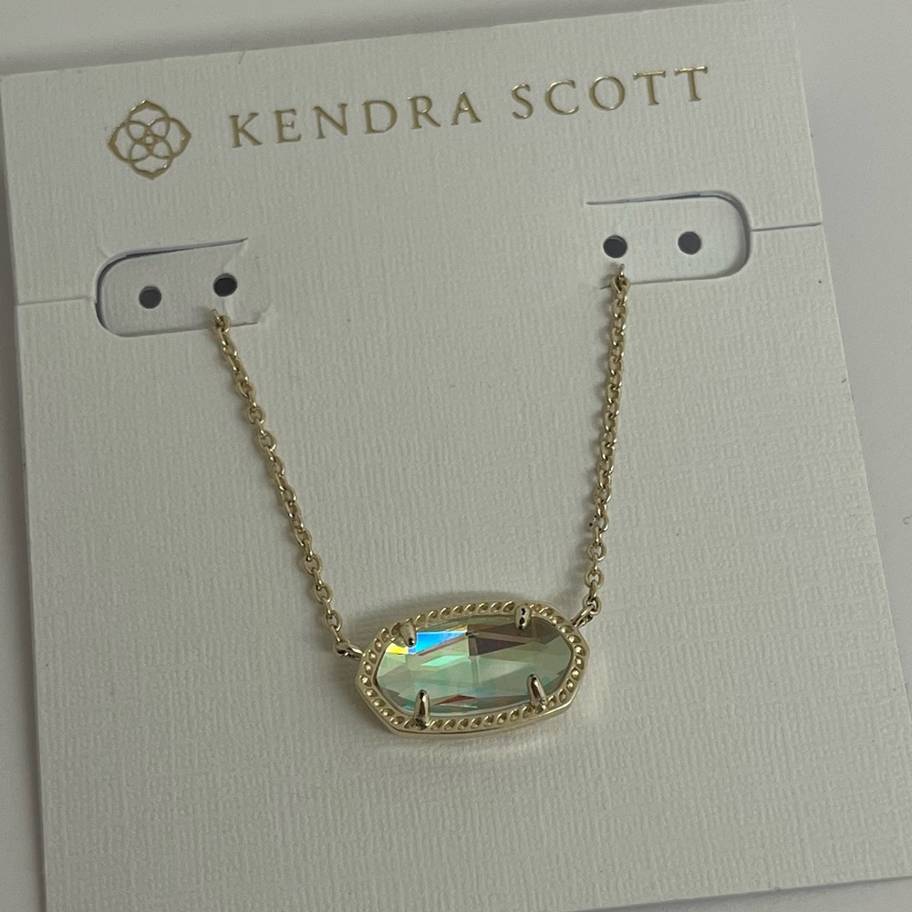 KENDRA SCOTT Elisa Gold Pendant Necklace - Dichroic Glass